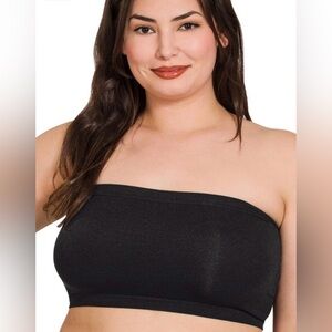 Zenana Outfitters Plus Classic Black Bandeau